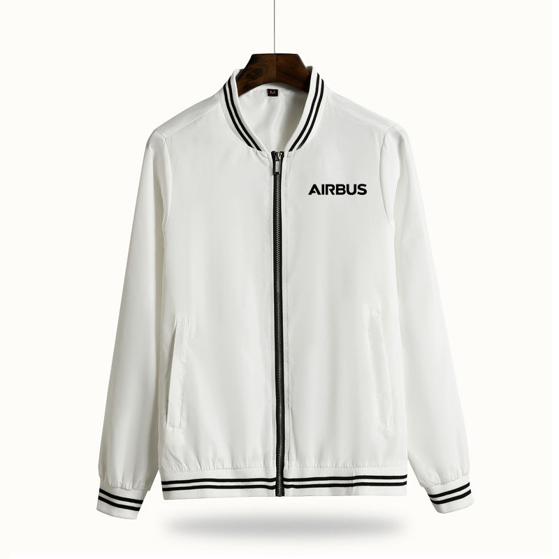 Airbus & Text Designed Thin Spring Jackets