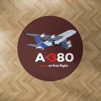 Thumbnail for Airbus A380 Love at first flight Designed Carpet & Floor Mats (Round)