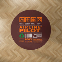 Thumbnail for Airline Pilot Label Designed Carpet & Floor Mats (Round)