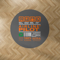 Thumbnail for Airline Pilot Label Designed Carpet & Floor Mats (Round)