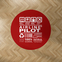 Thumbnail for Airline Pilot Label Designed Carpet & Floor Mats (Round)