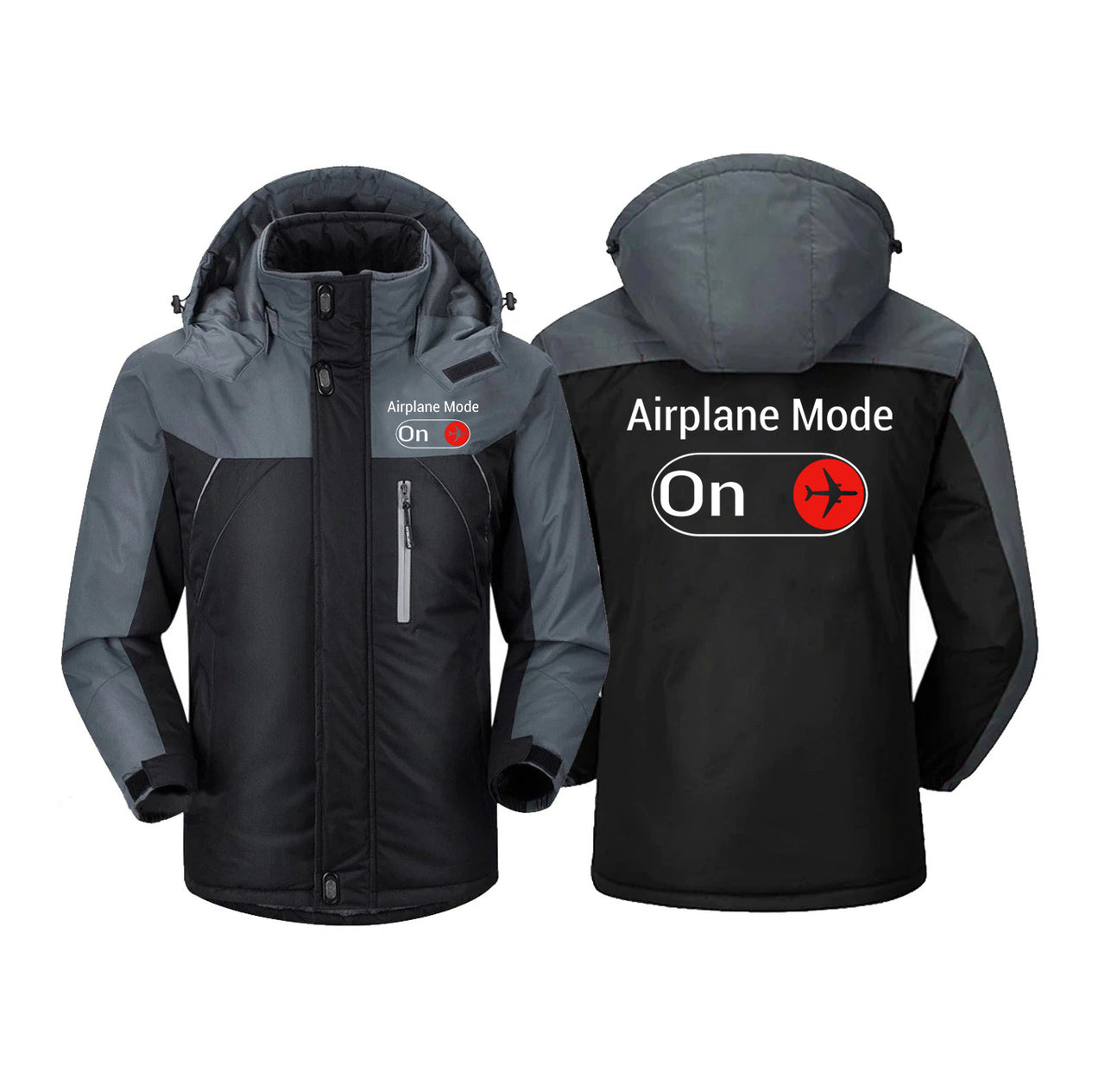 Airplane Mode On Designed Thick Winter Jackets