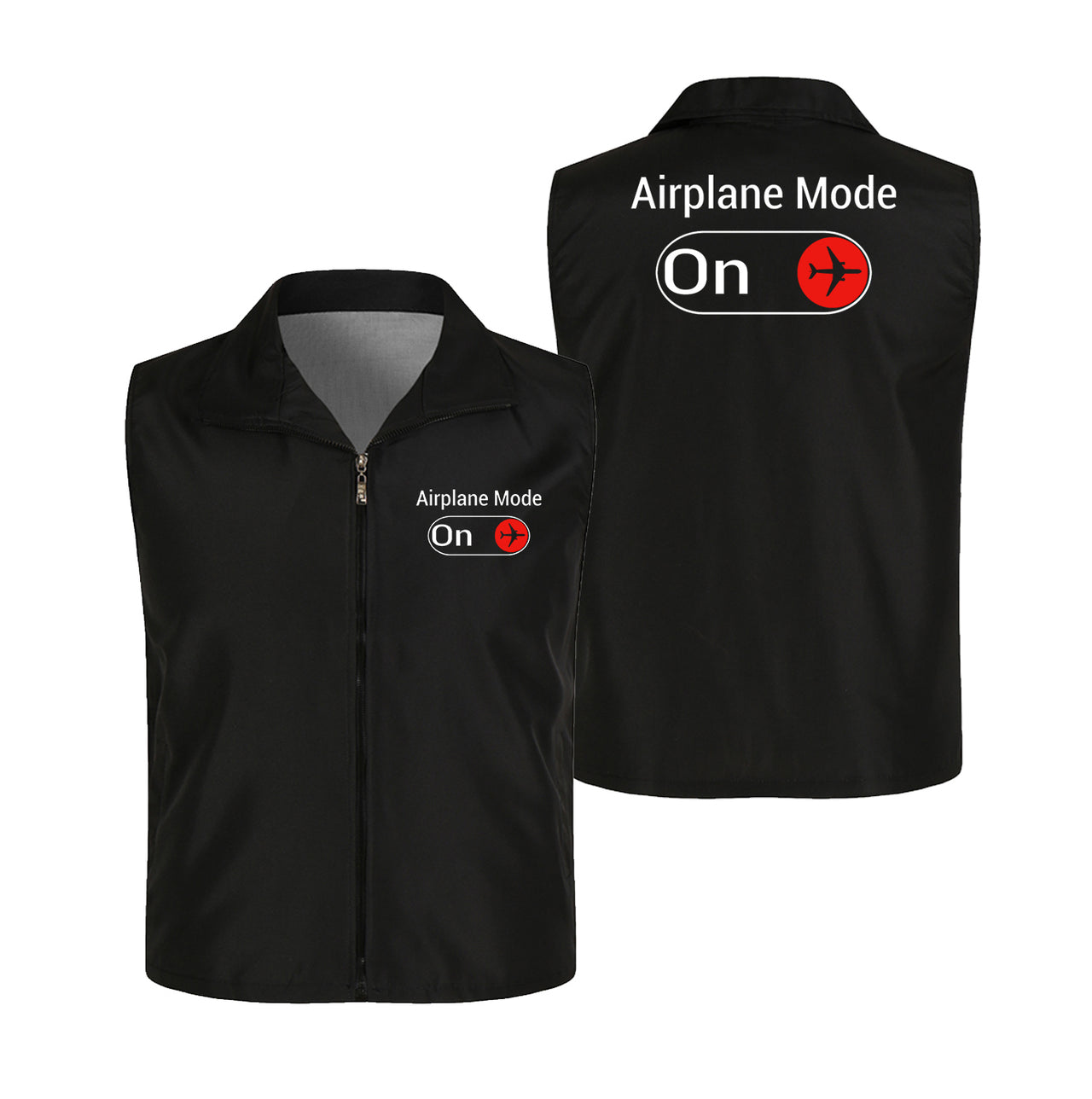 Airplane Mode On Designed Thin Style Vests