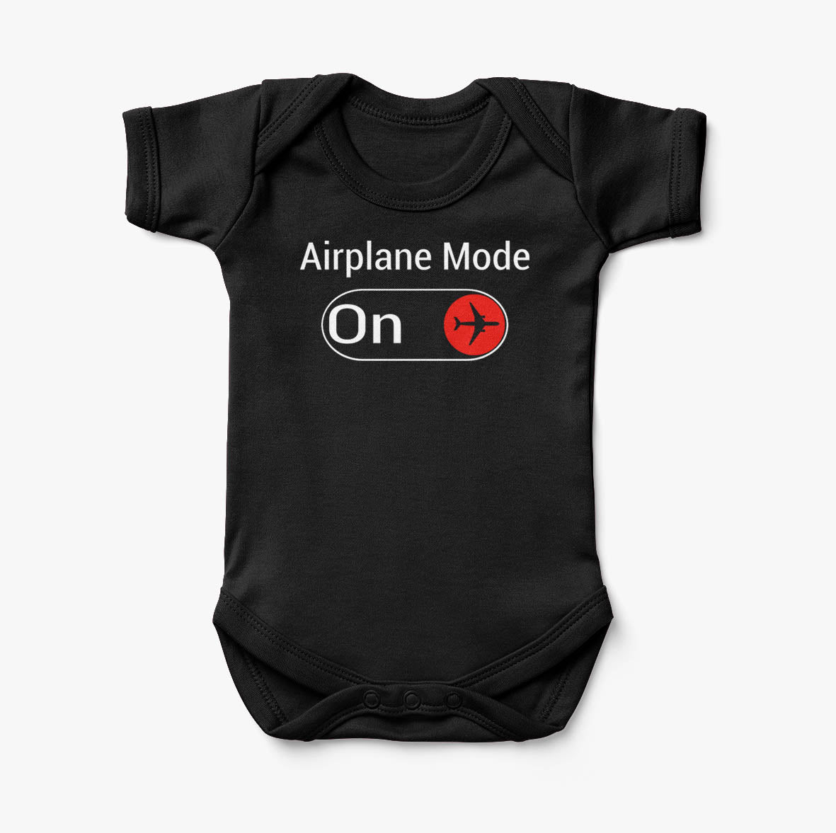 Airplane Mode On Designed Baby Bodysuits