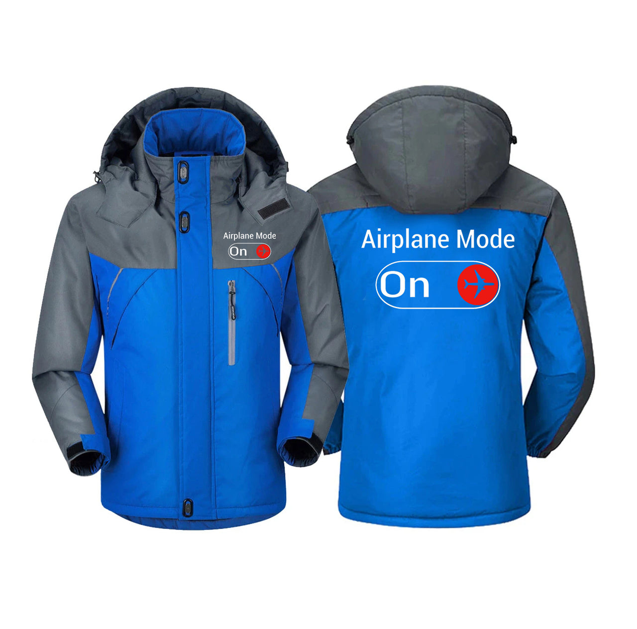 Airplane Mode On Designed Thick Winter Jackets