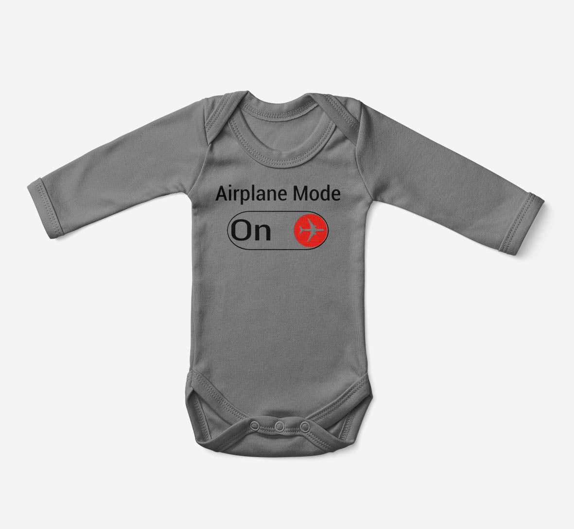 Airplane Mode On Designed Baby Bodysuits