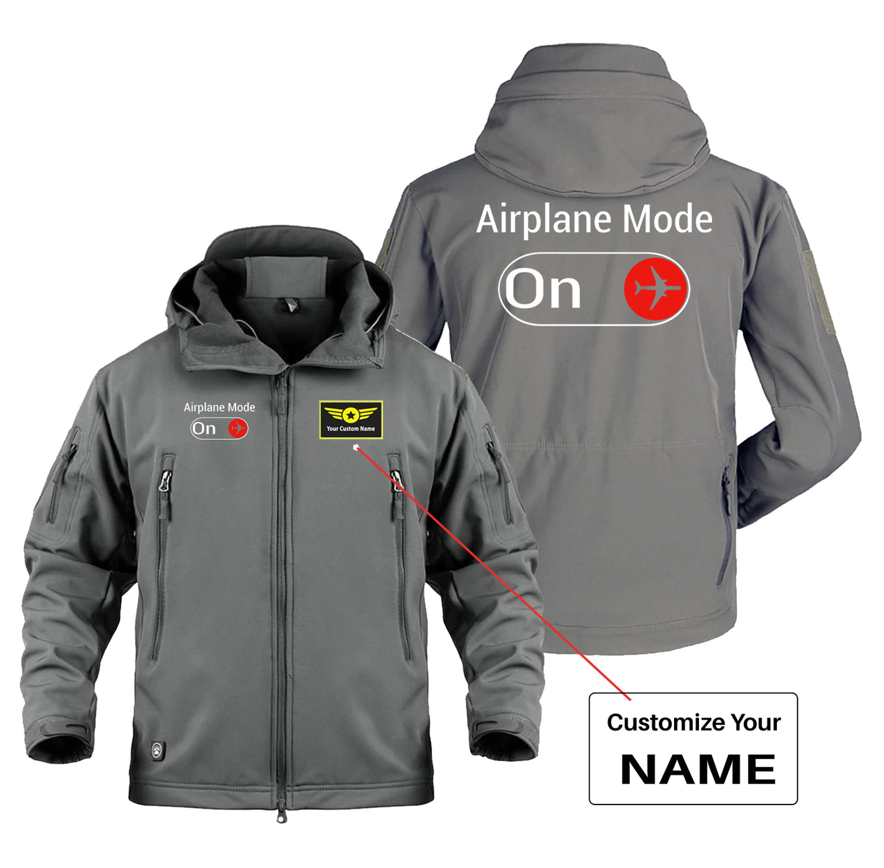 Airplane Mode On Designed Military Jackets (Customizable)