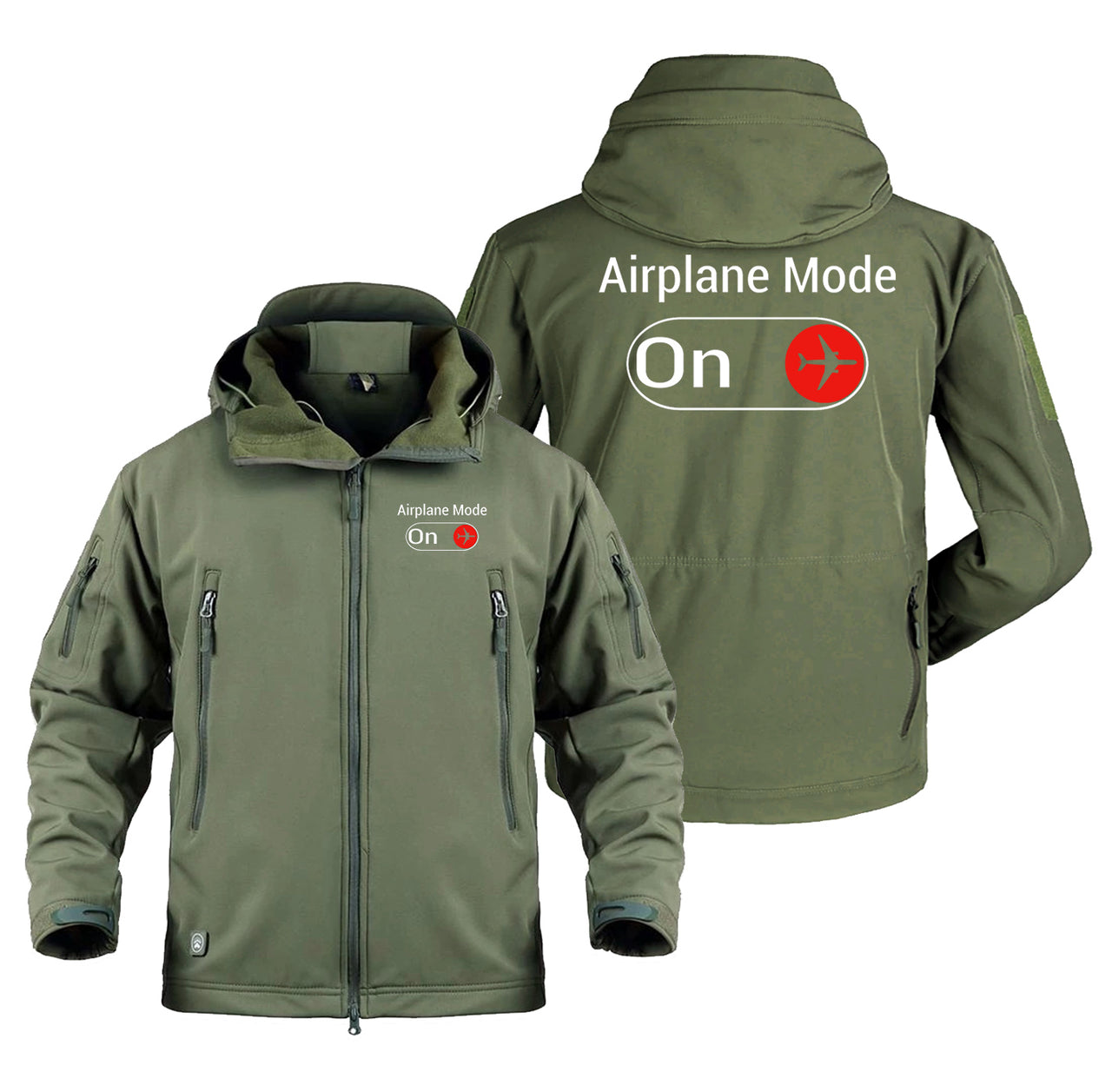 Airplane Mode On Designed Military Jackets (Customizable)