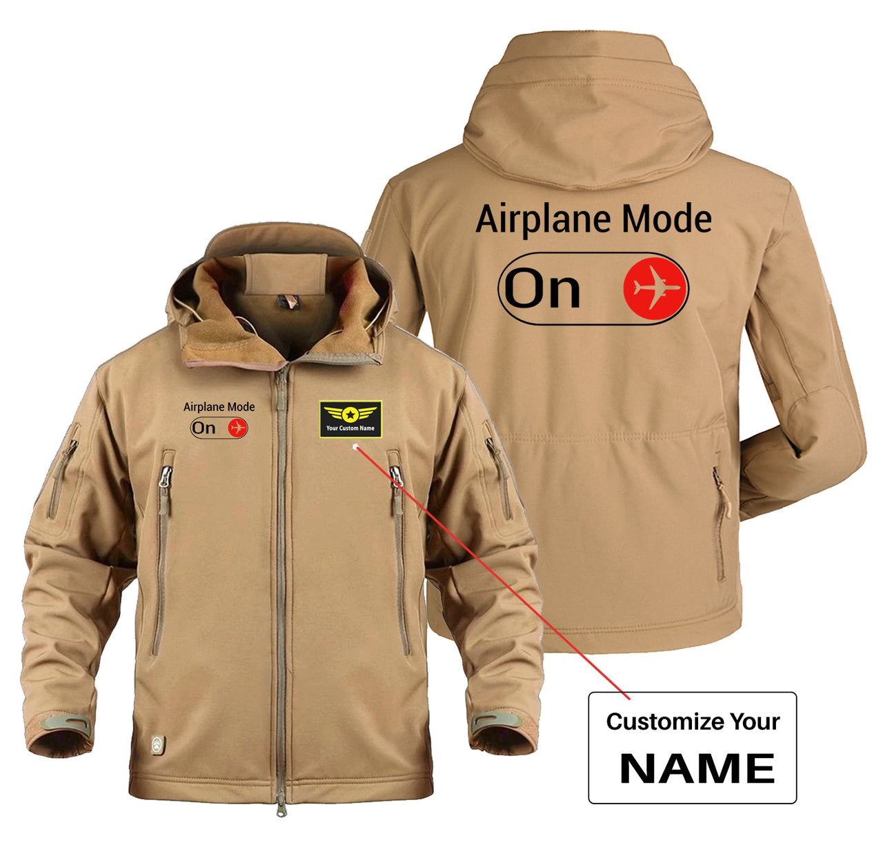 Airplane Mode On Designed Military Jackets (Customizable)