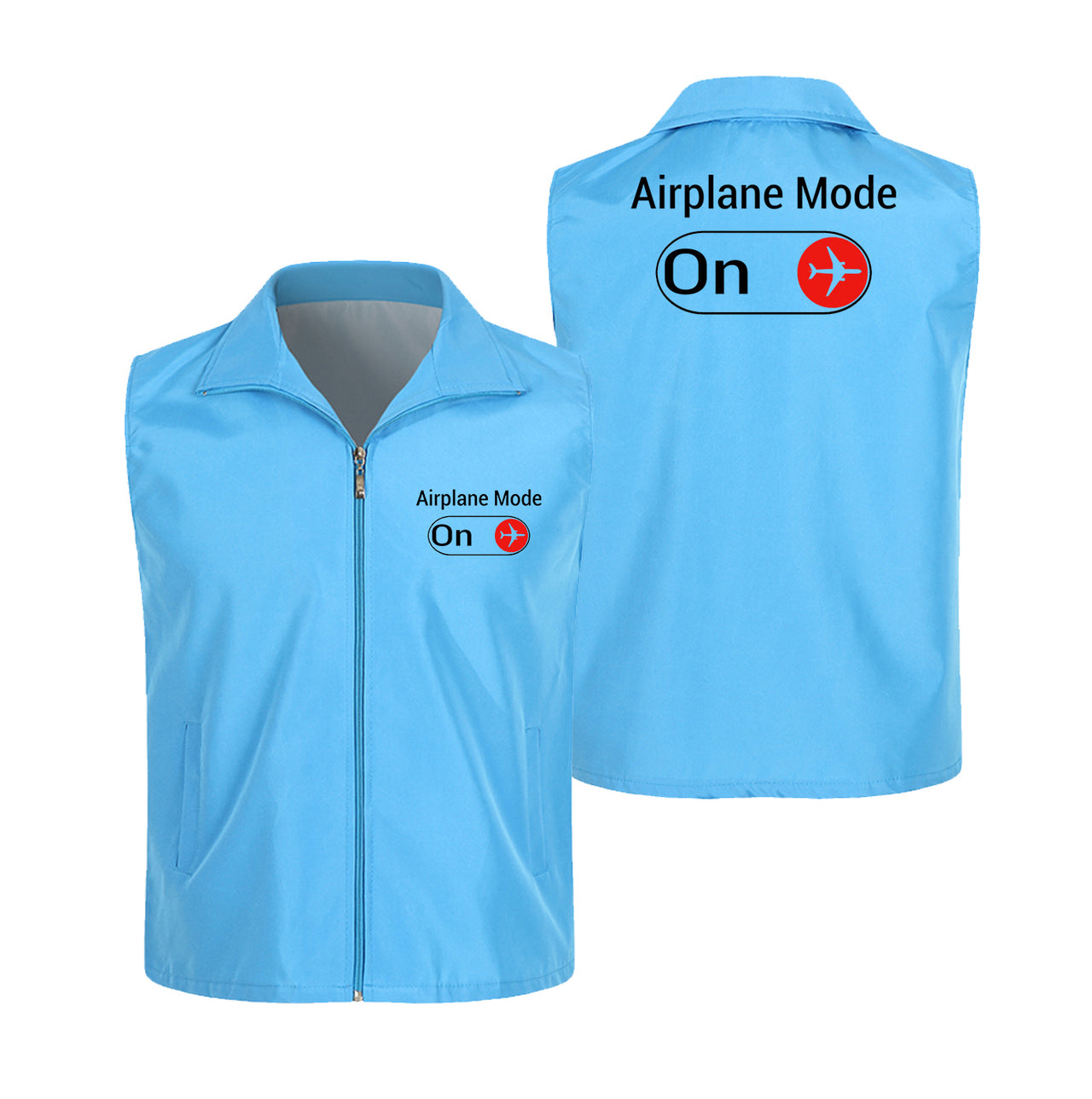 Airplane Mode On Designed Thin Style Vests