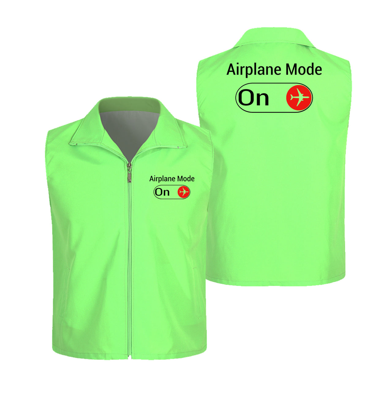 Airplane Mode On Designed Thin Style Vests