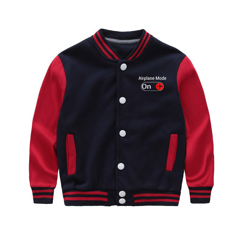 Airplane Mode On Designed "CHILDREN" Baseball Jackets