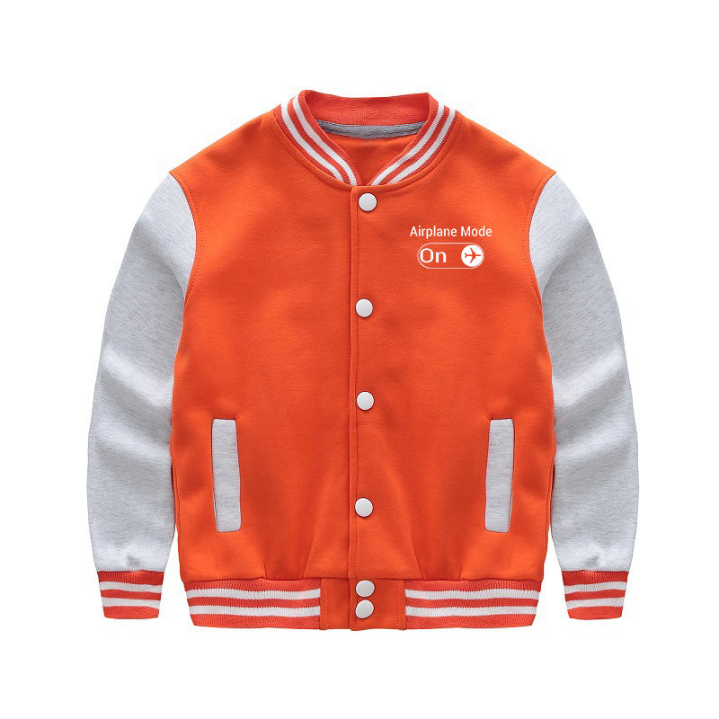 Airplane Mode On Designed "CHILDREN" Baseball Jackets