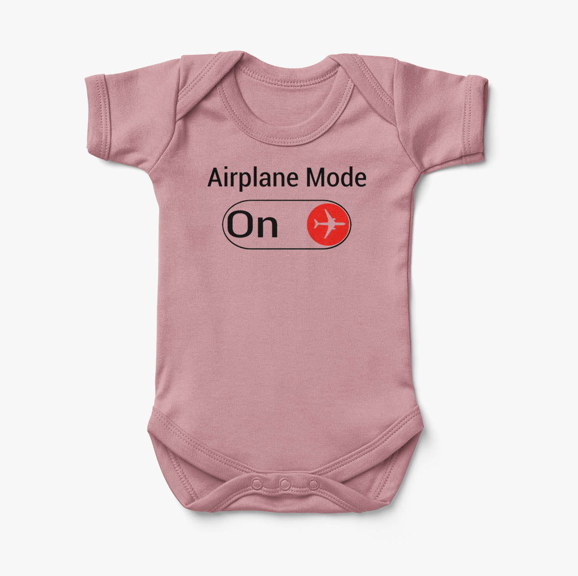 Airplane Mode On Designed Baby Bodysuits