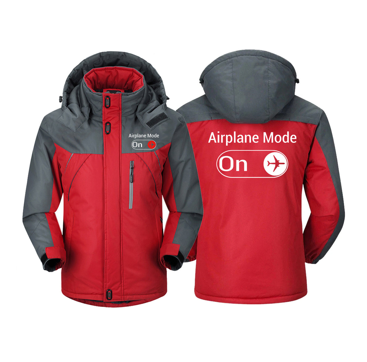 Airplane Mode On Designed Thick Winter Jackets