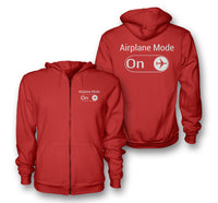 Thumbnail for Airplane Mode On Designed Zipped Hoodies