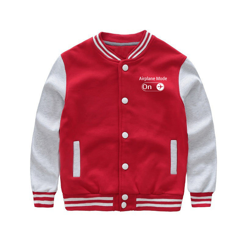 Airplane Mode On Designed "CHILDREN" Baseball Jackets