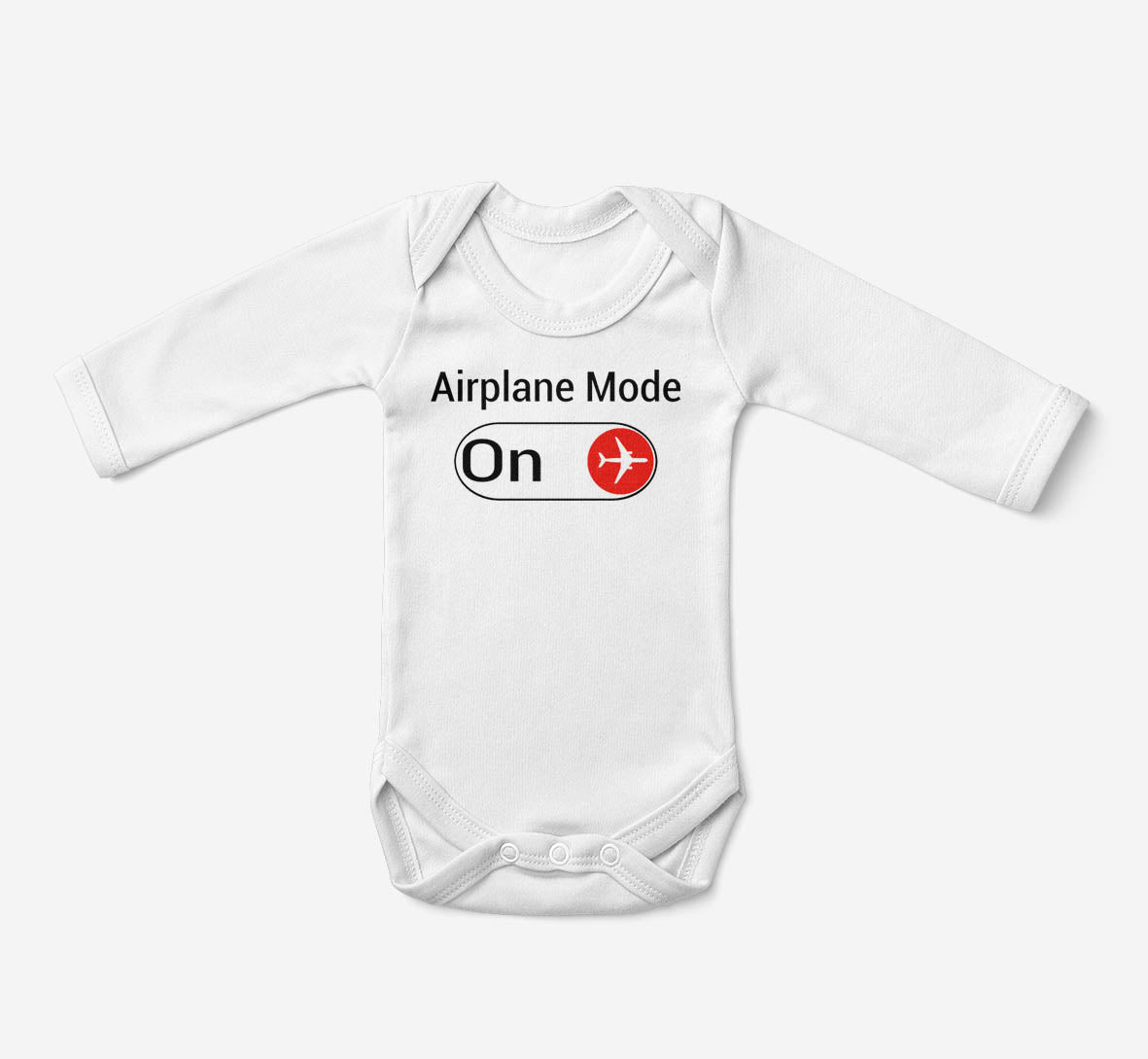 Airplane Mode On Designed Baby Bodysuits