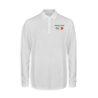 Thumbnail for Airplane Mode On Designed Long Sleeve Polo T-Shirts