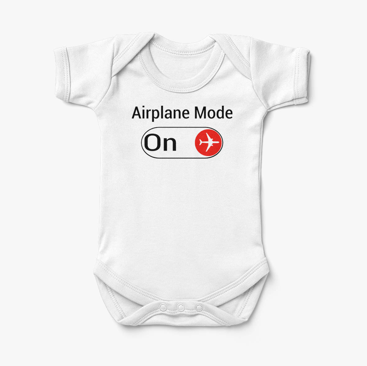 Airplane Mode On Designed Baby Bodysuits