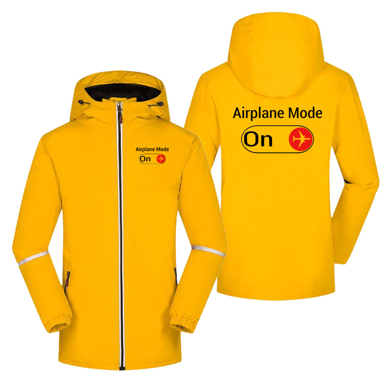 Airplane Mode On Designed Rain Coats & Jackets