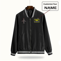 Thumbnail for Airplane Shape Aviation Alphabet Designed Thin Spring Jackets