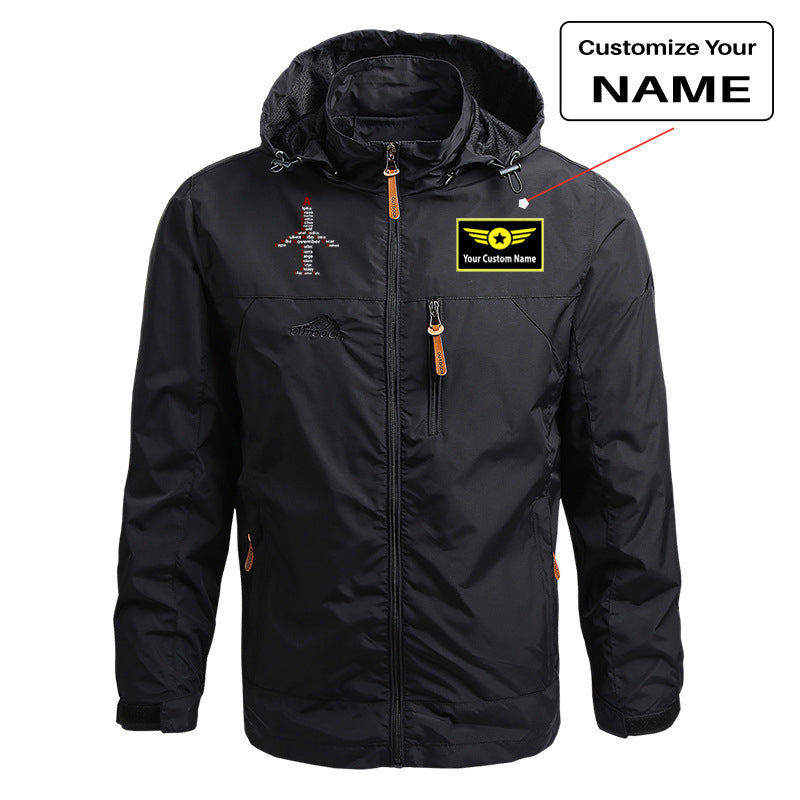 Airplane Shape Aviation Alphabet Designed Thin Stylish Jackets