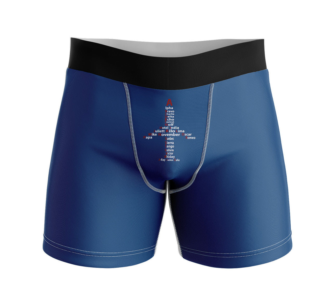 Airplane Shape Aviation Alphabet Designed Men Boxers