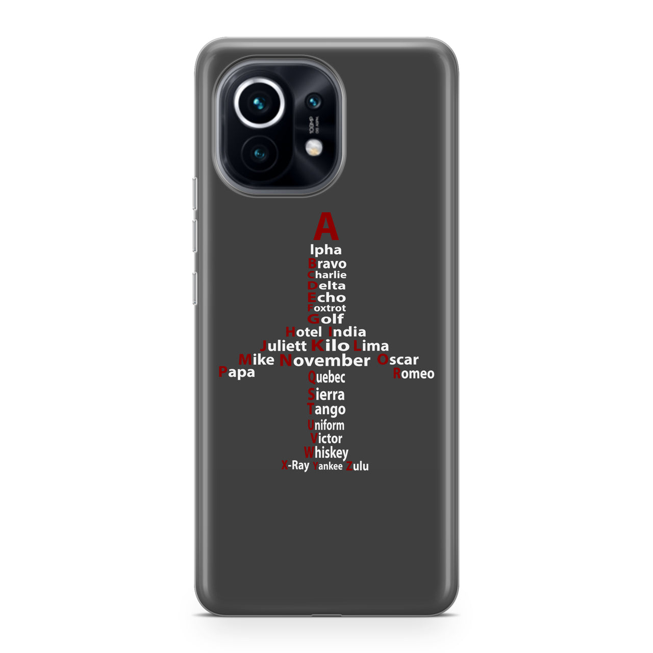 Airplane Shape Aviation Alphabet Designed Xiaomi Cases