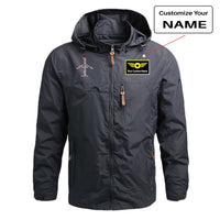 Thumbnail for Airplane Shape Aviation Alphabet Designed Thin Stylish Jackets