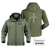 Thumbnail for Airplane Shape Aviation Alphabet Designed Military Jackets (Customizable)