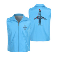 Thumbnail for Airplane Shape Aviation Alphabet Designed Thin Style Vests