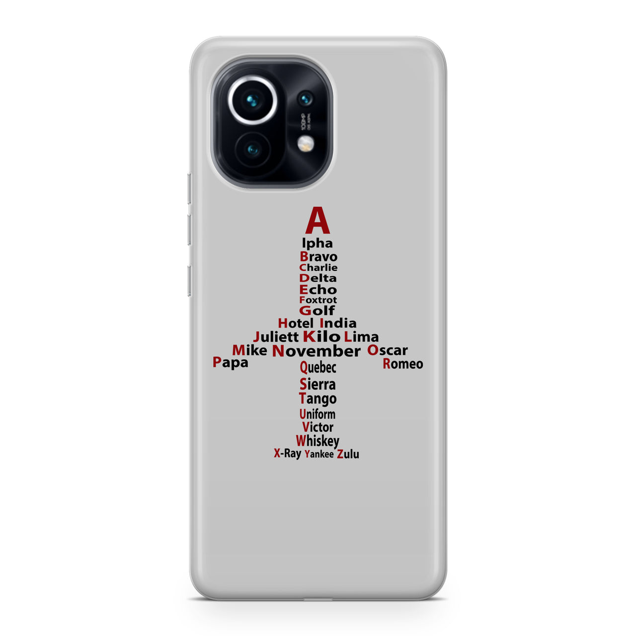 Airplane Shape Aviation Alphabet Designed Xiaomi Cases