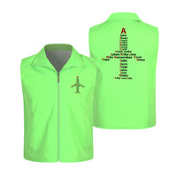 Thumbnail for Airplane Shape Aviation Alphabet Designed Thin Style Vests