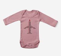 Thumbnail for Airplane Shape Aviation Alphabet Designed Baby Bodysuits