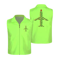 Thumbnail for Airplane Shape Aviation Alphabet Designed Thin Style Vests