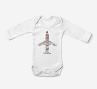 Thumbnail for Airplane Shape Aviation Alphabet Designed Baby Bodysuits