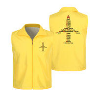 Thumbnail for Airplane Shape Aviation Alphabet Designed Thin Style Vests