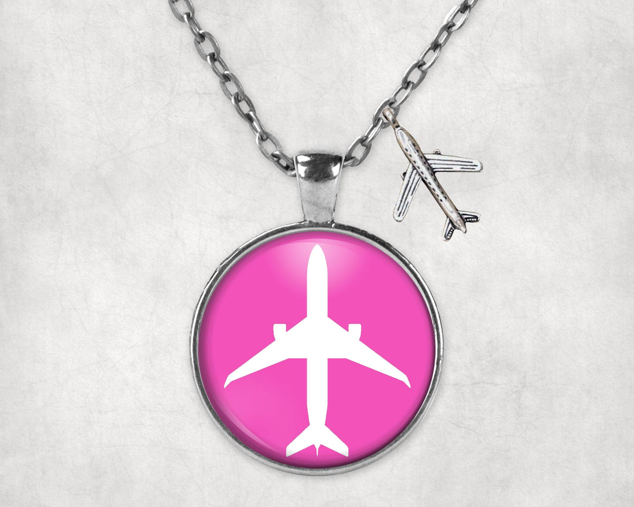 Airplane & Circle Designed Necklaces