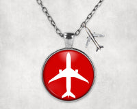 Thumbnail for Airplane & Circle Designed Necklaces