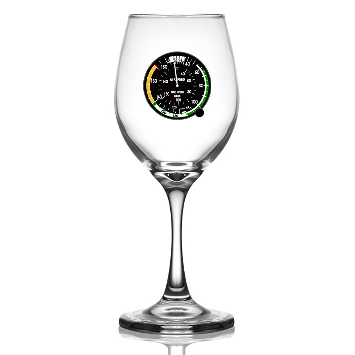 Airspeed Indicator Designed Wine Glasses