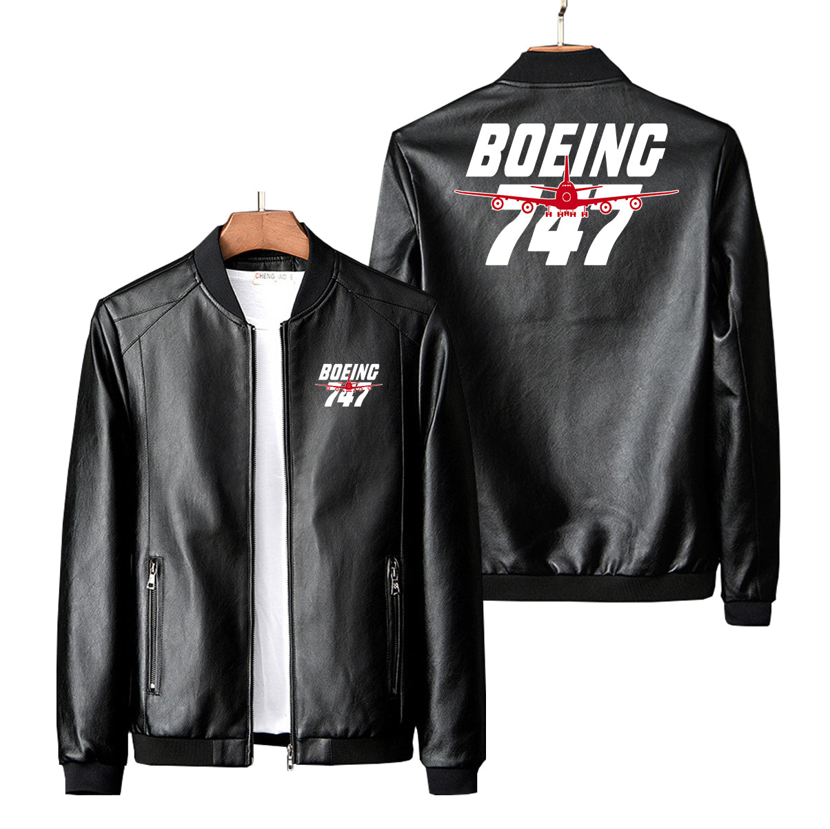 Amazing Boeing 747 Designed PU Leather Jackets