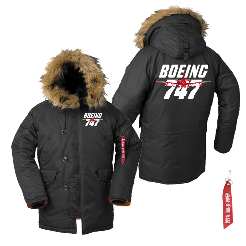 Amazing Boeing 747 Designed Parka Bomber Jackets