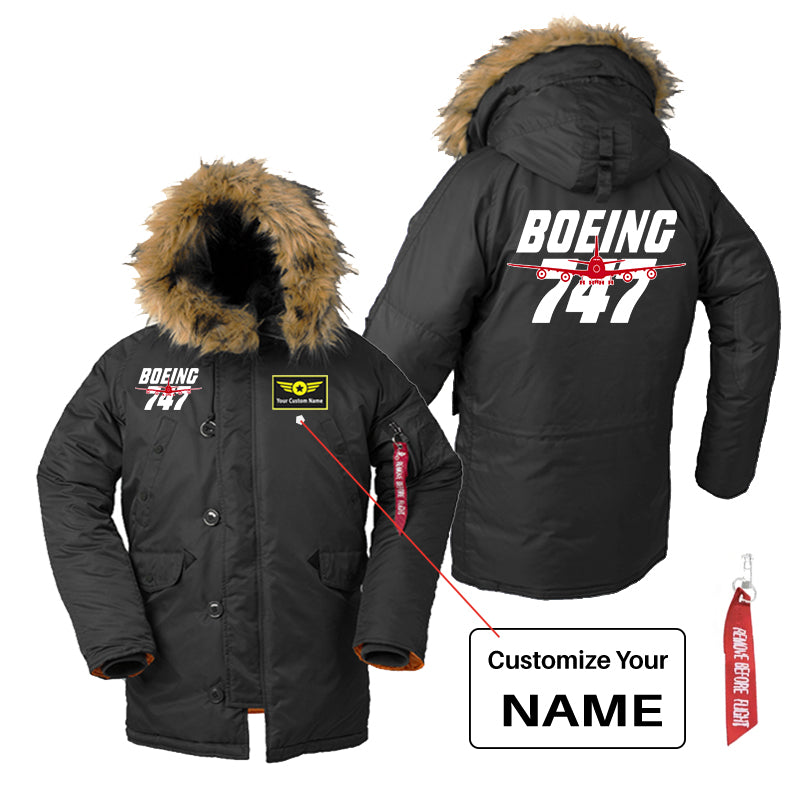 Amazing Boeing 747 Designed Parka Bomber Jackets