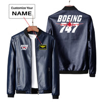 Thumbnail for Amazing Boeing 747 Designed PU Leather Jackets