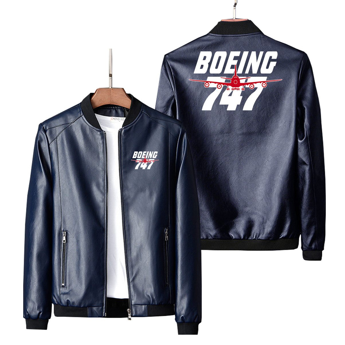 Amazing Boeing 747 Designed PU Leather Jackets