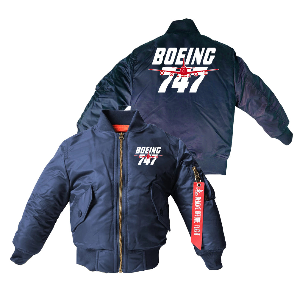 Amazing Boeing 747 Designed Children Bomber Jackets