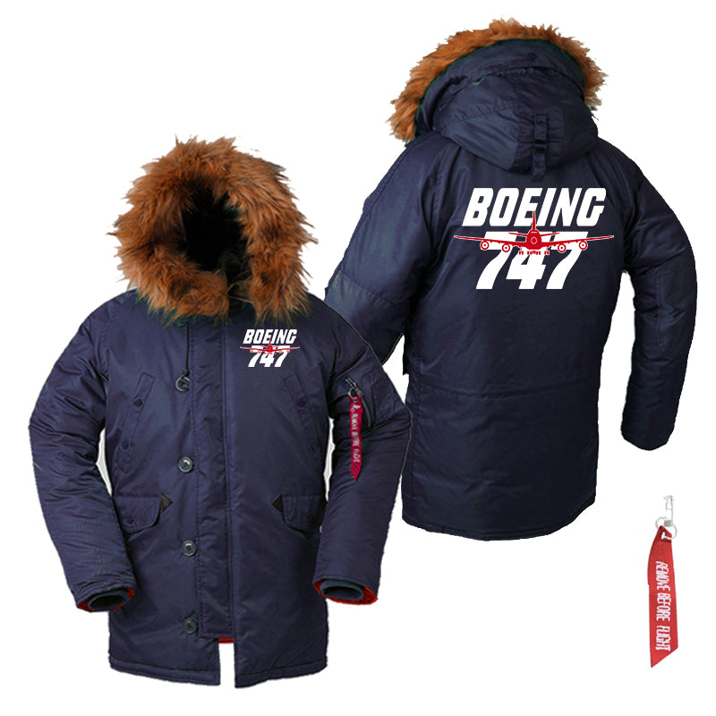 Amazing Boeing 747 Designed Parka Bomber Jackets