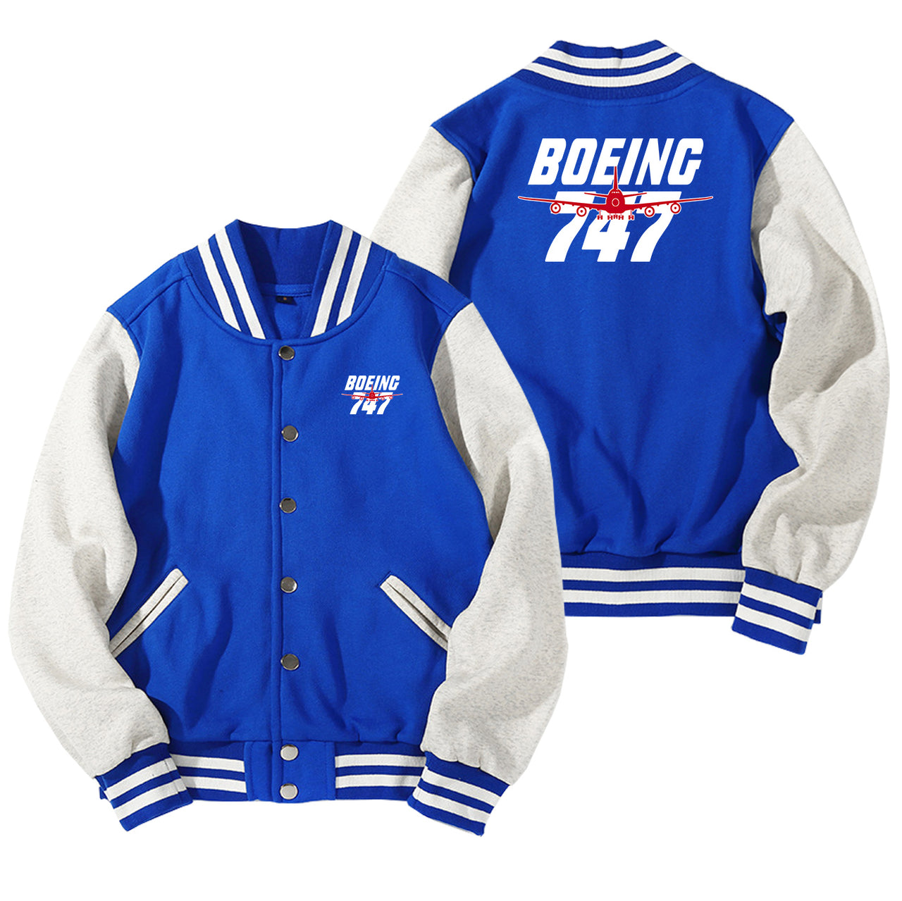 Amazing Boeing 747 Designed Baseball Style Jackets