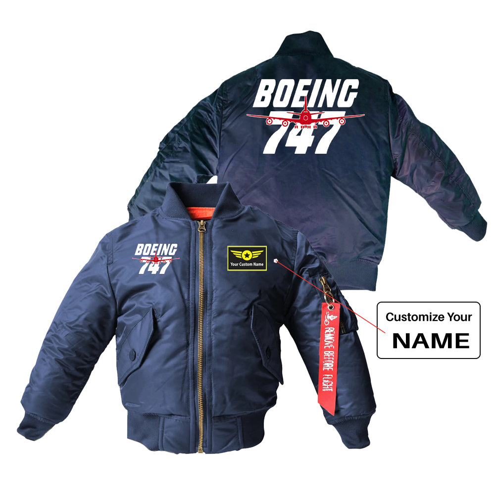 Amazing Boeing 747 Designed Children Bomber Jackets